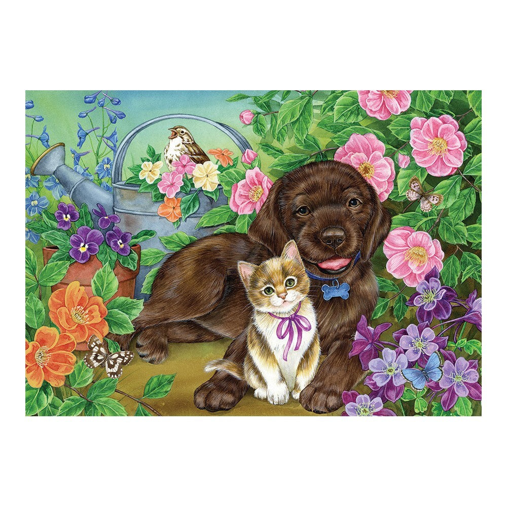 Cobble Hill Tray Puzzle Calico and Chocolate 35pc