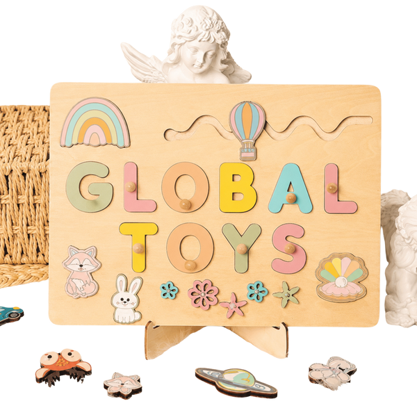 Global Toys Wooden Letter Puzzle Board