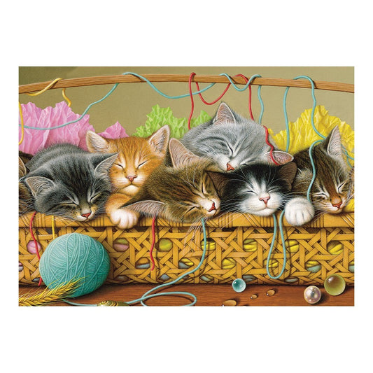 Cobble Hill Tray Puzzle Kittens in Basket 35pc