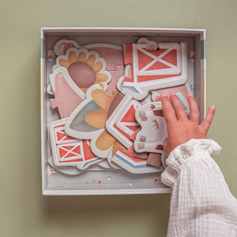 Global Toys 6 in 1 Little Farm Puzzles – Kids Farm Animal Puzzle Set, Ages 2+