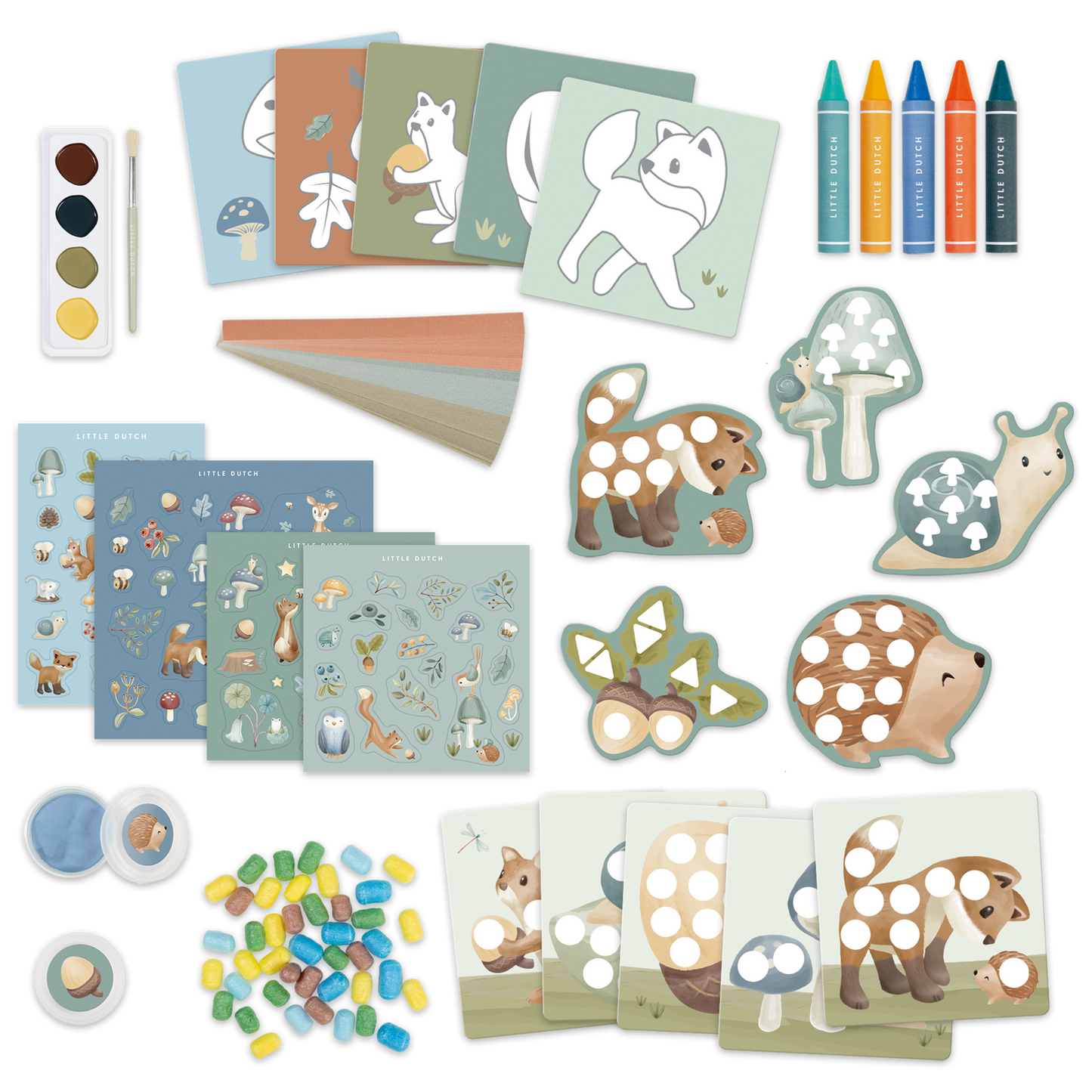 Global Toys Forest Friends Creative Box – Kids Art & Craft Set, 50+ Pieces, Ages 3+