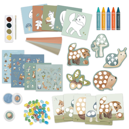 Global Toys Forest Friends Creative Box – Kids Art & Craft Set, 50+ Pieces, Ages 3+