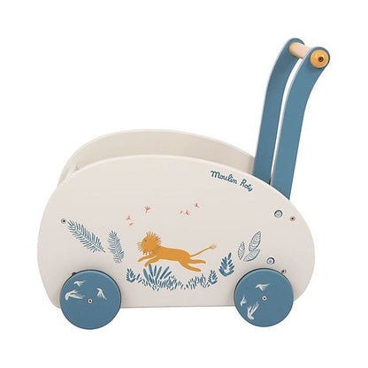 Global Toys Wooden Baby Walker – First Steps Push Along Walker, 12M+